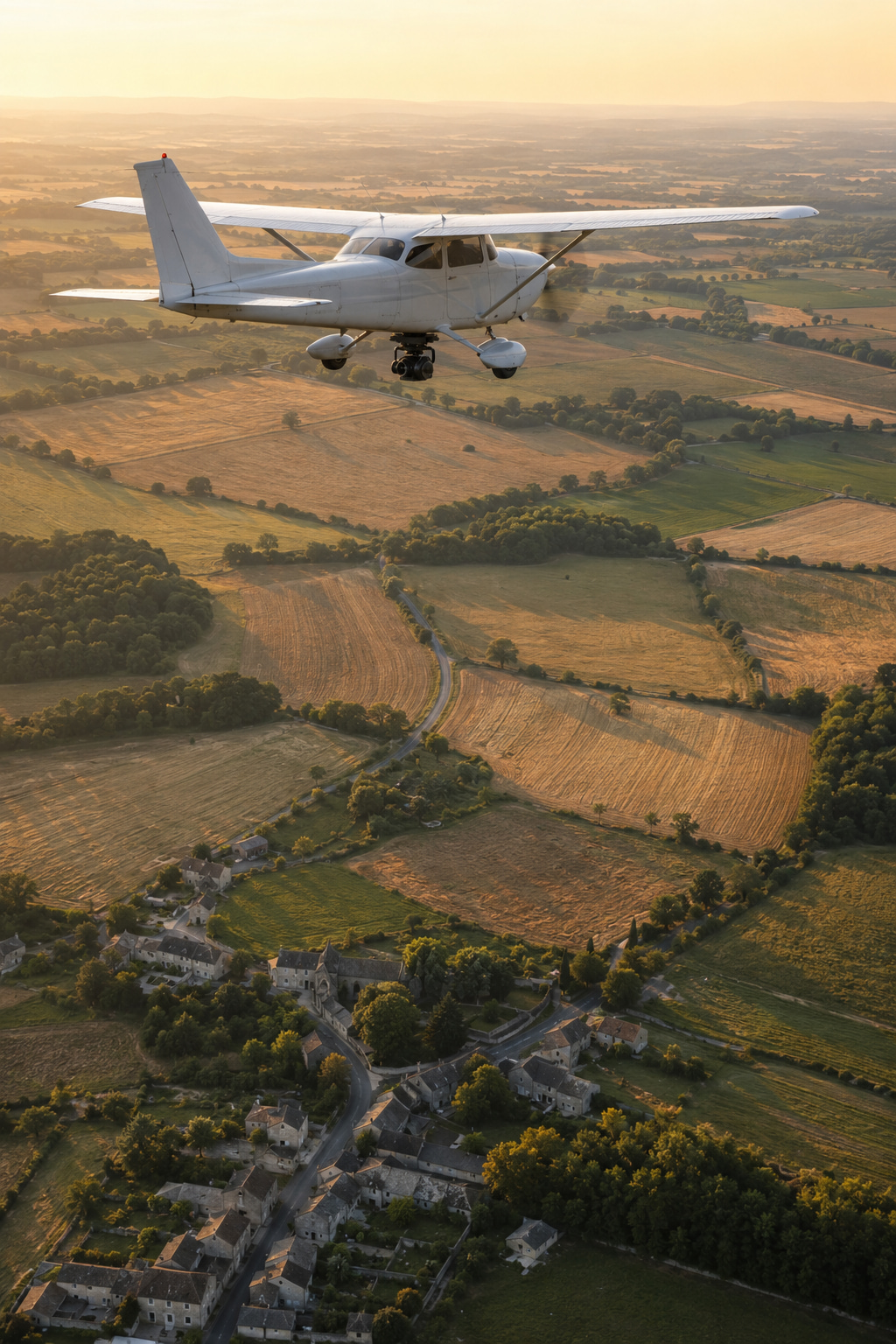 Avion de prises de vue aériennes pour restitution photogrammétrique